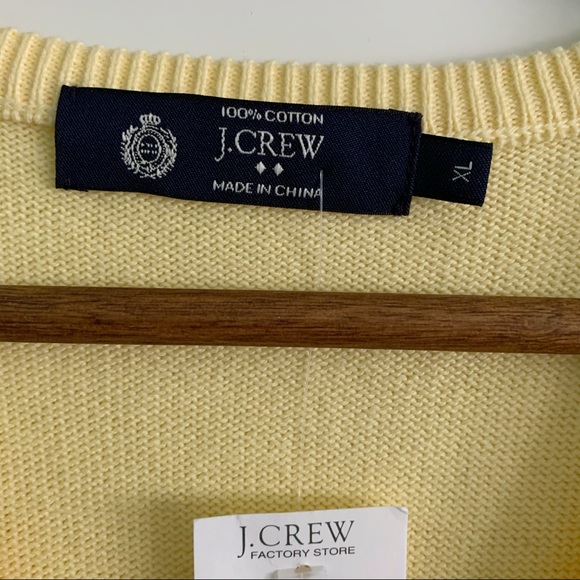 J. Crew Men Yellow Argyle V-Neck Golf Vest - Picture 4 of 5